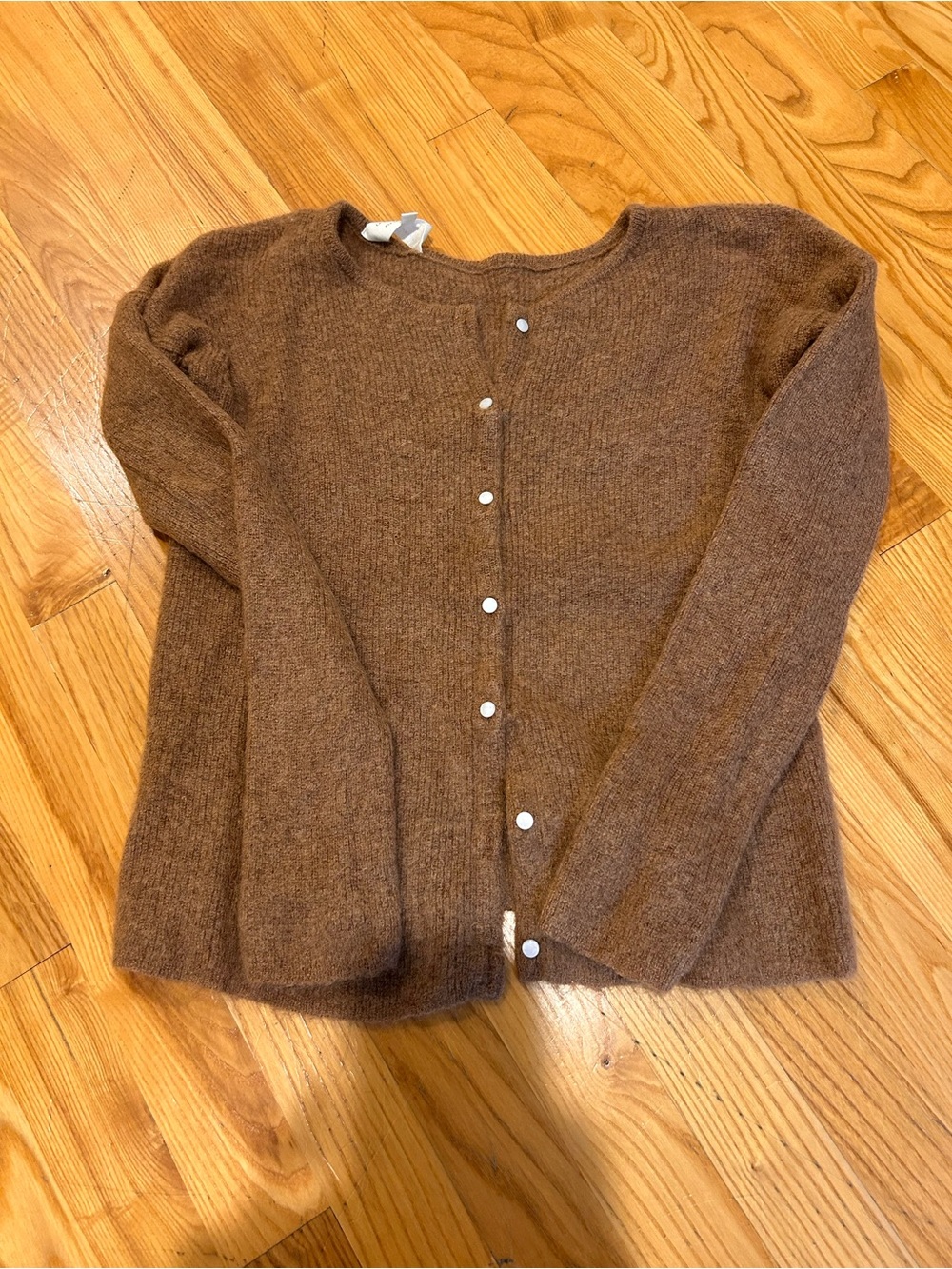 SÉZANE - Brown Button-Front Women's Sweater Cardigan
